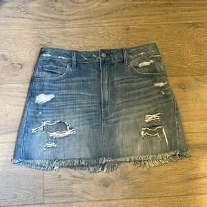 Abercrombie & Fitch Natural Rise Vintage A-Line Denim Skirt EUC 100% cotton
